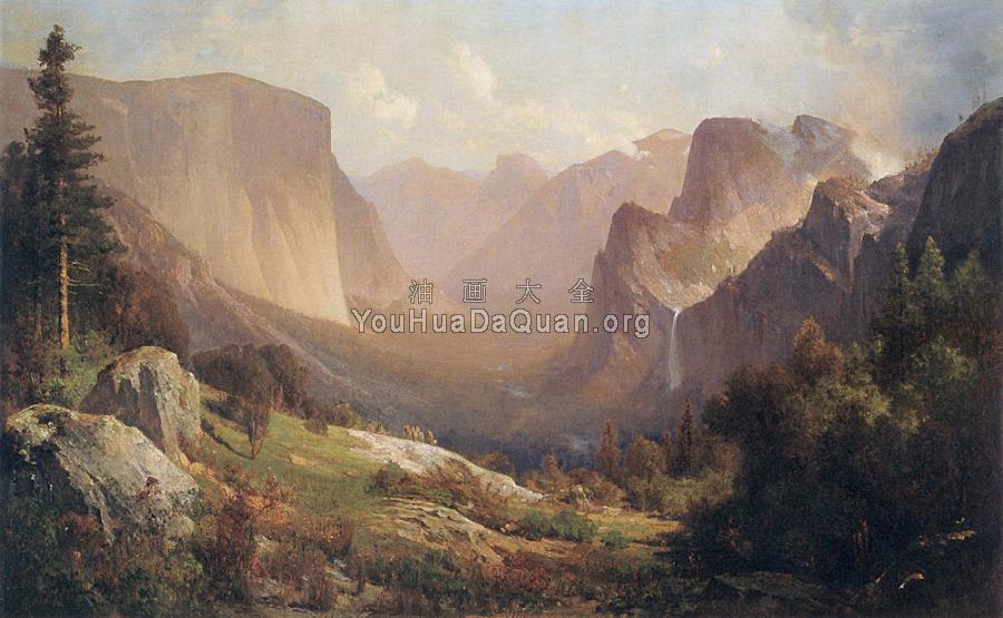 View of Yosemite Valley - 托马斯·希尔